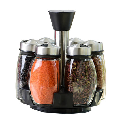 7pcs Rotating Spice Rack Set